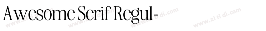 Awesome Serif Regul字体转换